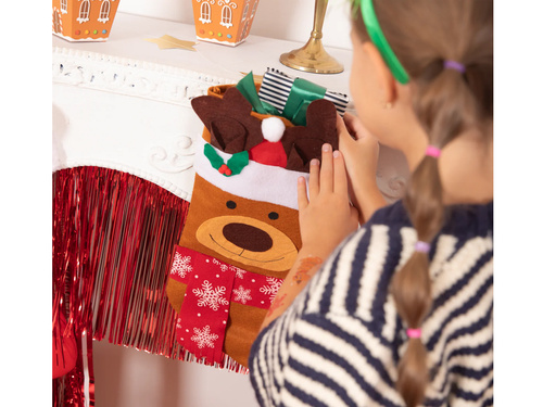 Skarpeta świąteczna na prezenty Renifer - 1 szt.