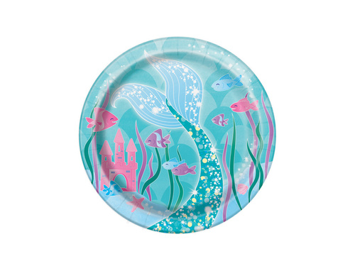 Zestaw obrus + kubeczki + serwetki + talerzyki papierowe Syrenka - 33szt.