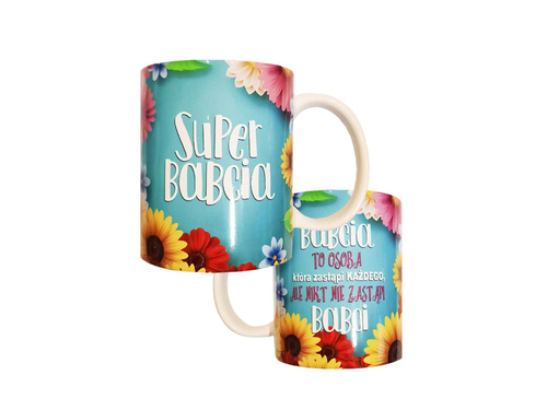 Kubek z napisem Super Babcia