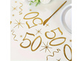 Dekoracja bieżnik na stół z nadrukiem na 50 urodziny - 28 cm x 5 m - 1 szt.