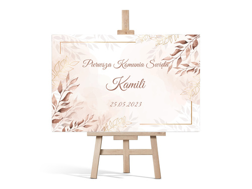 Plakat komunijny personalizowany - I Komunia Święta - 60x40 cm