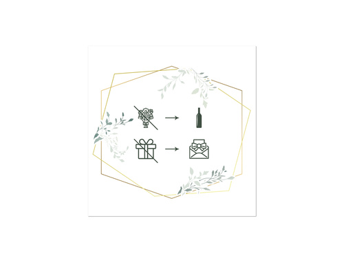 Zaproszenie personalizowane na ślub z kopertą - 6 szt.