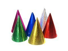 Czapeczki kolorowe holograficzne - 6 szt.
