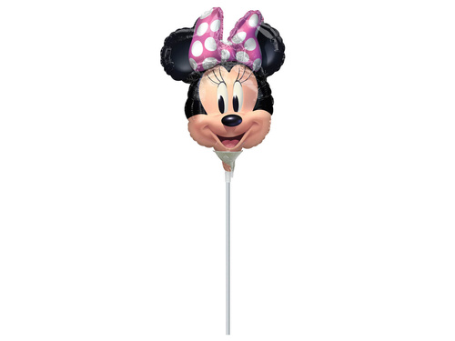 Balon foliowy do patyka - Myszka Minnie - 30 cm