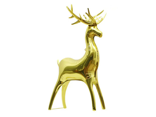 Balon foliowy złoty Renifer - XXXL - 162 x 118 cm - 1 szt.