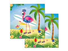 Serwetki hawajskie Flaming - 33 cm - 20 szt.