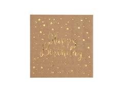 Serwetki kraftowe Happy Birthday - 25 cm - 20 szt.