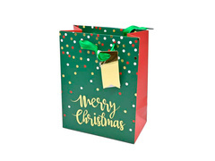 Torebka prezentowa Merry Christmas - średnia - 1 szt.