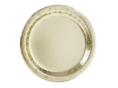Talerzyki papierowe złote - 23 cm - 8 szt.