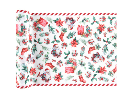 Dekoracja bieżnik na stół na Boże Narodzenie - 28 cm x 2,5 m - 1 szt.