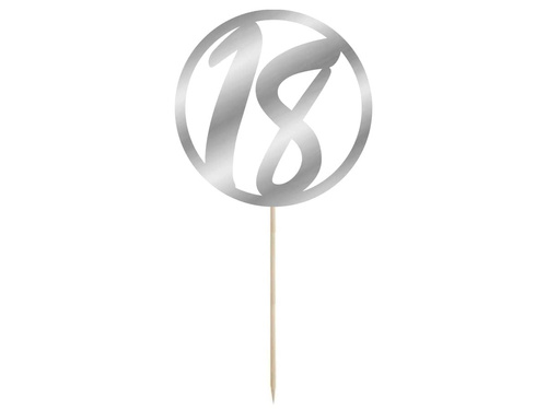 Topper papierowy na tort 18 urodziny - 1 szt.