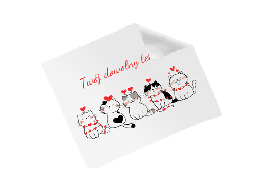 Ściereczka personalizowana do okularów na Walentynki - 1 szt.