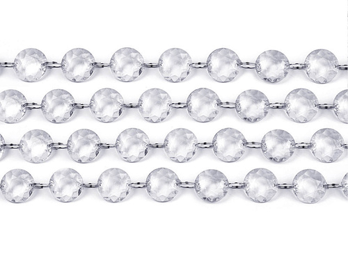 Girlanda kryształowa - bezbarwna - 1 m - 1 szt.