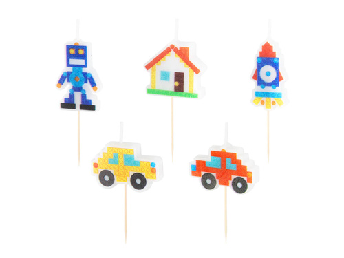 Świeczki pikery Klocki - 5 szt.