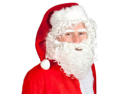 Peruka Mikołaja z brodą i brwiami - 1 kpl.