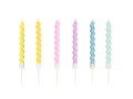 Świeczki urodzinowe świderki kolorowe - 8,5 cm - 6 szt.