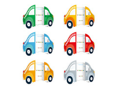 Zaproszenia urodzinowe Auta - 6 szt.