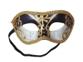 Maska karnawałowa ze złotymi elementami - 1 szt.
