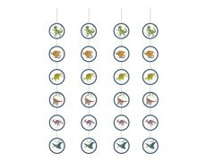 Dekoracje wiszące Dinozaury - 130 cm - 4 szt.