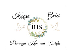 Naklejka na księgę gości na I Komunię Świętą - 1 szt.