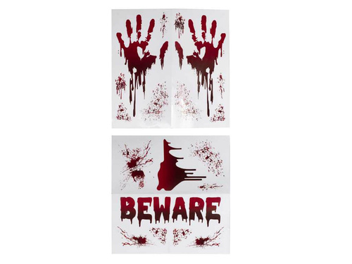 Dekoracja na okno Krwawe ślady