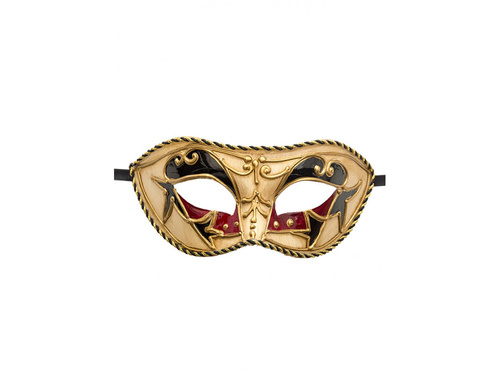 Maska karnawałowa czerwono-czarna