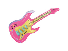 Balon foliowy Gitara różowa - 97x52 cm - 1 szt.