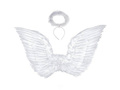 Skrzydła anioła białe z aureolką - 70 x 50 cm - 1 szt.