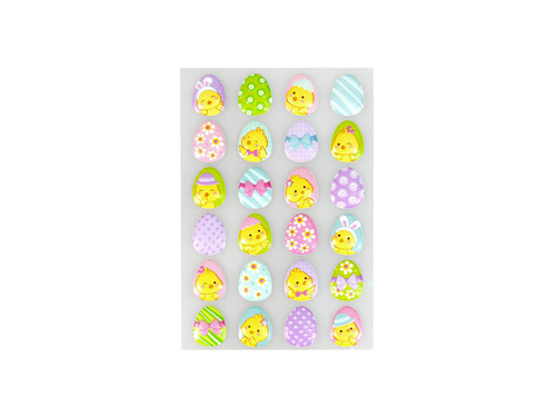 Dekoracyjne naklejki wielkanocne 3D - 24 szt.