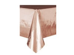 Obrus metaliczny różowe złoto - 137 x 274 cm - 1 szt.