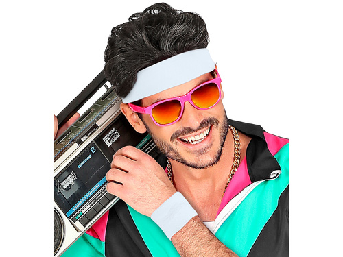 Opaski białe Disco lata 80-te - 2 szt.