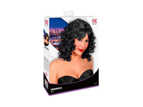 Czarna kręcona peruka Veronica