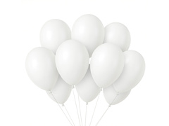 Balony lateksowe pastelowe białe - duże - 100 szt.