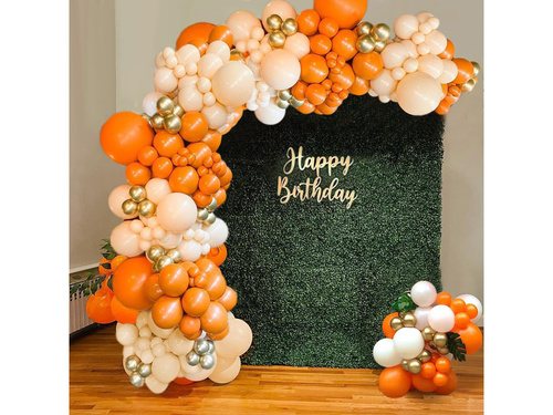 Zestaw balonów do girlandy balonowej brązowo-złoty - 80 szt.