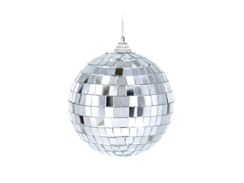 Kula dyskotekowa lustrzana srebrna - 10 cm - 1 szt.