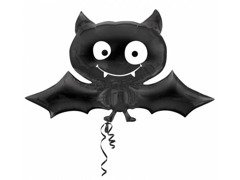 Balon foliowy Czarny nietoperz na Halloween - 104 x 60 cm - 1 szt.