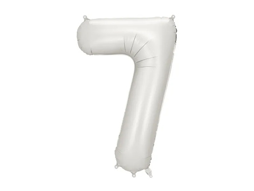 Balon foliowy srebrna cyfra 7 - 86 cm - 1 szt.