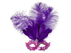 Maska karnawałowa wenecka Violetta fioletowa - 1 szt.