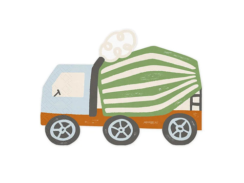 Serwetki urodzinowe Betoniarka - 16 x 13 cm - 20 szt.