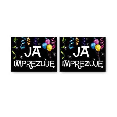 Naklejki na buty Ja imprezuję - 2 szt.