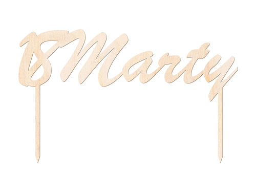 Topper drewniany na tort personalizowany 18 urodziny - 1 szt.