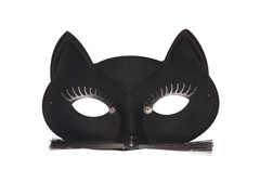 Maska karnawałowa Kot czarny - 1 szt.