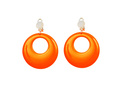 Kolczyki klipsy pomarańczowe neonowe