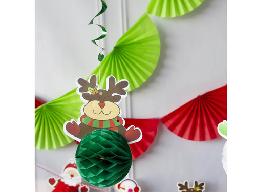 Dekoracja wisząca świderek Renifer - 19 cm - 1 szt.