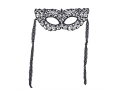 Maska karnawałowa koronkowa czarna - 1 szt.
