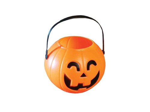 Wiaderko Dynia na Halloween - 11 cm - 1 szt.