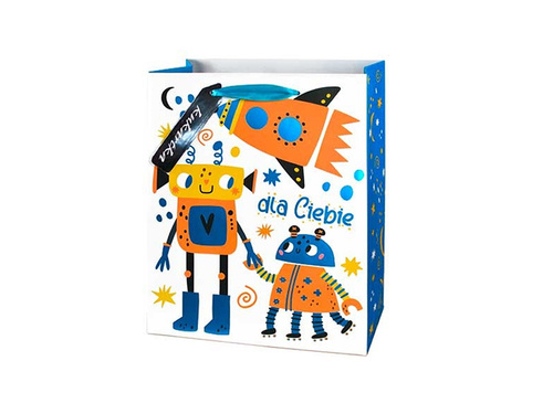Torebka prezentowa Roboty - mała - 1 szt.