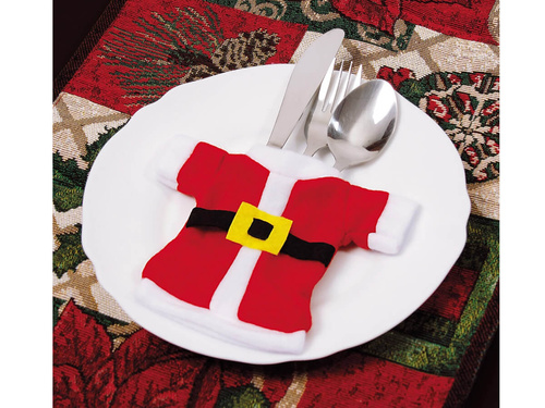 Ubranko Mikołaja na sztućce - 1 szt.