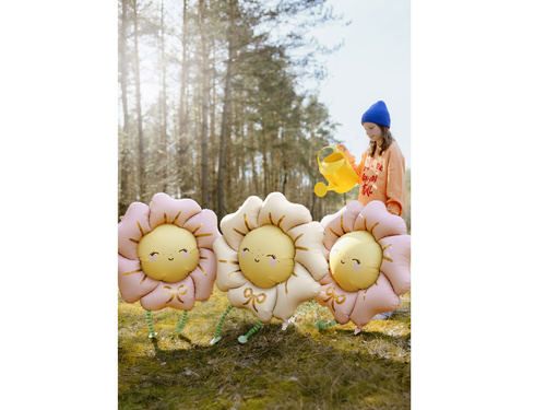 Balon chodzący Kwiatek - jasny beż - 104 x 104 cm - 1 szt.