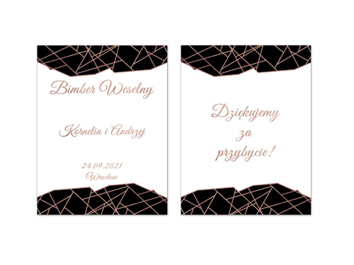 Personalizowane podziękowania dla gości - szklane buteleczki - 6 kpl.